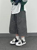 nylon rivet carpenter shorts