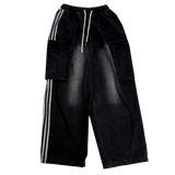  denim track cargo pants