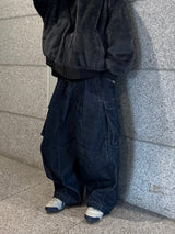 non-faded denim corduroy balloon pt