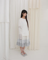GARDEN STRIPE HENLEY NECK LONG SLEEVE