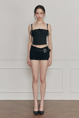 VIOLA BELTED SHORTS black