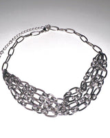 wide chain layeard necklace