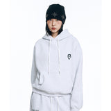 Oversized Hard Crop Hoodie - Light Grey