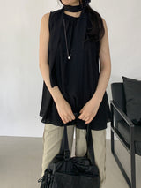 Romits Sleeveless Blouse Tie Set