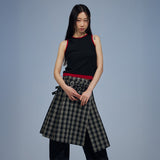 Karv Buckle Wrap Skirt (Black)