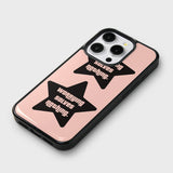 ビンテージスタースローガンエポキシバンパーケース (black)