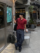 Non-peade regular denim pants