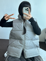 B-CASIC FIT PADDINF VEST💚🩶🖤🤍🤎6COLOR