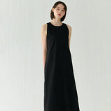 BASIC SUMMER SLEEVELESS ONE PIECE BLACK