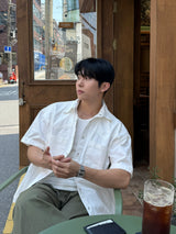 Cozy western cotton short sleeve shirt