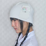 boki pocket beanie white