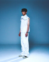 TUKED BAGGY PANTS (WHITE)