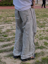 Piping Track Nylon Pants 5C