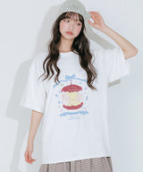 アップルメリーゴーランド半袖Tシャツ (ホワイト)