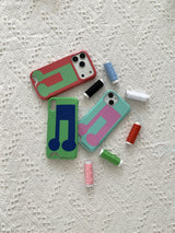 [card case] pinkmusicnote