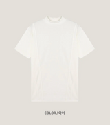 [MUSCLE FIT] Slit mock neck half knit(3color)