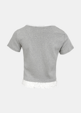スノーリルレースリボンTシャツ