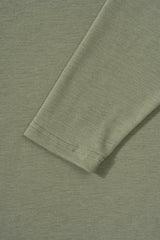 リネン ルーズフィット ラウンド ロングスリーブ Tシャツ (5color) (No.966)