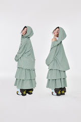 Check Hoodie Shirt Green