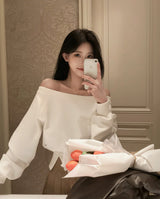 [Bellide made/waist reduction] クローゼット&スリットオフショルダー マンツーマン