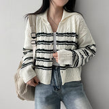 Bante  Sailor Collar Knitwear Cardigan