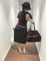 Petit Rose Lace Midi Skirt (2color)