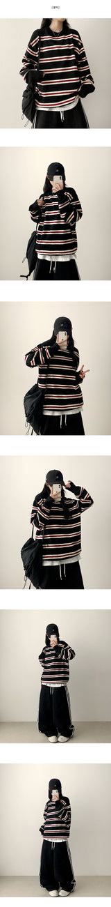 Roden boxy fit color matching Dangara round knit