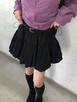 シオバルーンかぼちゃベルトキュロットミニスカート
