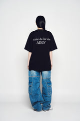 25SS ワイドデニムファティグカーゴパンツ ブルー