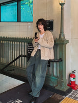Logis Pocket Wool Knit Cardigan