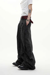 Glitter Pleated Blade Trousers