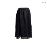 (3color) Silky Lace Long Skirt