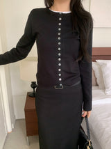 Annie Slim Button Long Sleeve Cardigan