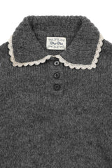 Anna Wool Collar Knit [Gray]