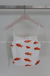 Goldfish lace cancan two-piece set