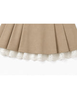 [PRE- FALL] Léa Lace Layered Pleated Mini Skirt Black