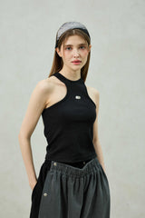 POPPY SLEEVELESS TOP / BLACK