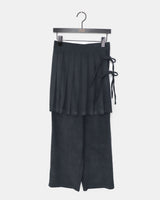 Scheme Corduroy Pleated Layered Wrap Skort Pants