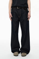 Red Contrast Flare Jeans