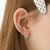 Midnight Star One-touch ring earrings