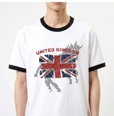 Essential Standard Short Sleeve Ringer T-shirt Union Horse White