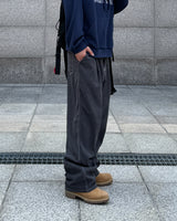 Chiro Stitch Cotton Pants (Charcoal)