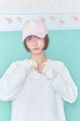 ココヘンリーネックワッフルトップ (WHITE)