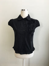 Flower avant blouse