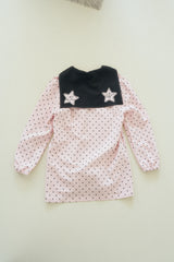 POLKA STAR PATCH SAILOR DRESS (PINK)