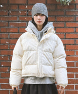 Double Logo Volume Puffer Padding_Cream