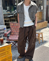 [S/S] Crop pocket check shirts(3color)