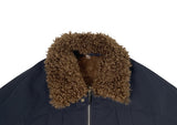 Hino Fluffy Fur Collar Pocket Jumper