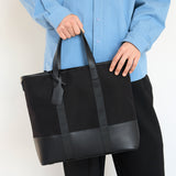 Dual Top Canvas Tote Bag_Black