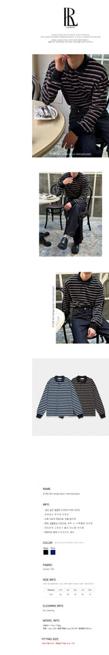 [F/W] Wit stripe kara t-shirts (2color)